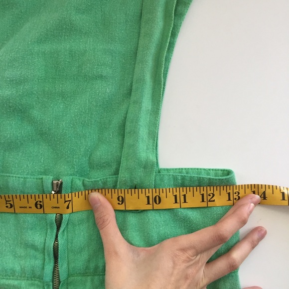 Vintage green bell bottom overalls coveralls XXS - Picture 12 of 16